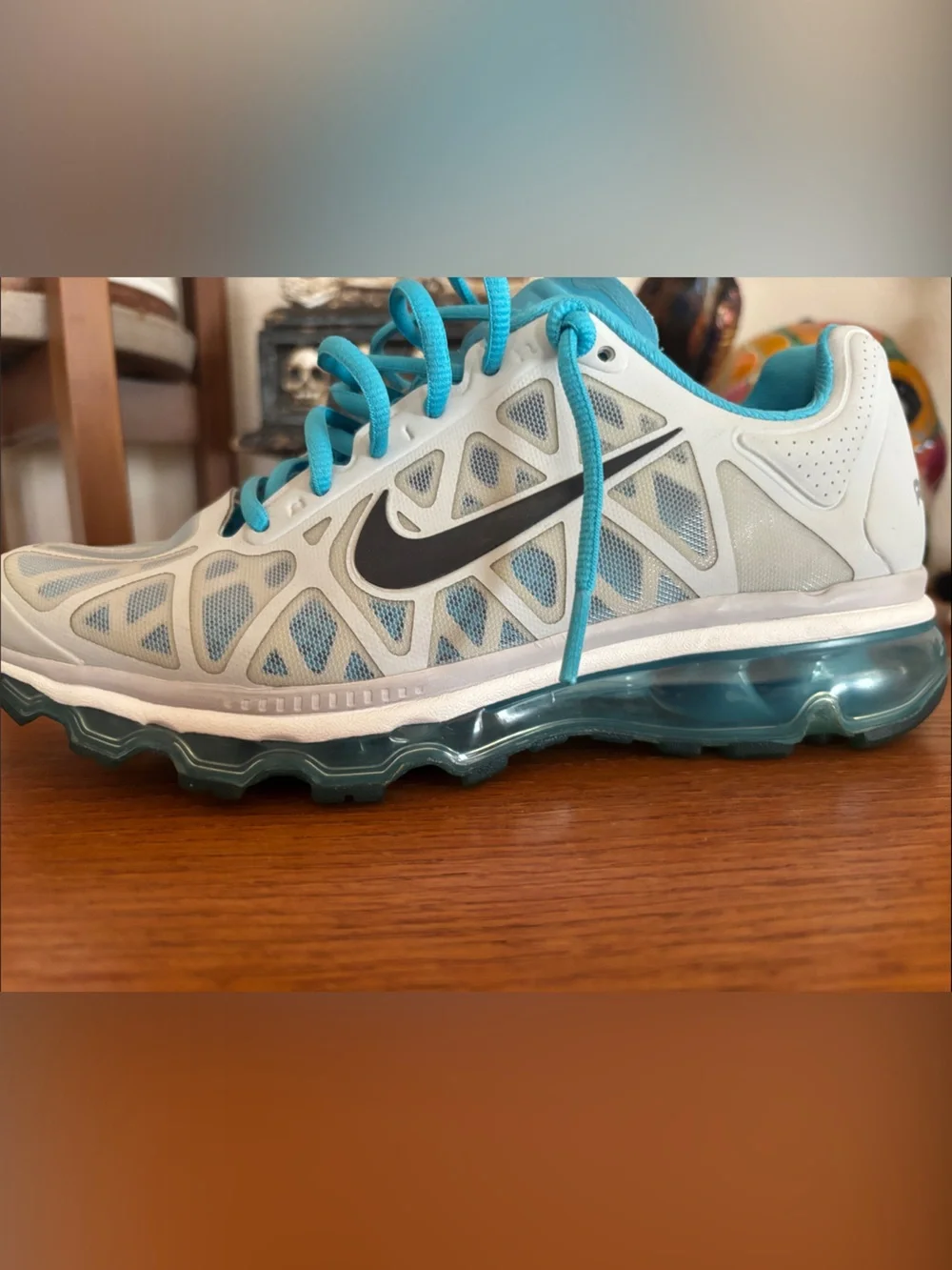 Nike Turquoise & White Air Max Running Shoes. FITSOLE 2